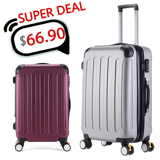 24 inches,Women Suitcase For Travel,bags on wheels,Trolley Case,ABS luggage bag,Duffle Bag,Travel bags,Travel Suitcases - Shopy Max