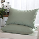2 pcs/lot 100% Sateen Cotton Solid Bed Pillowcase Brief Comfortable