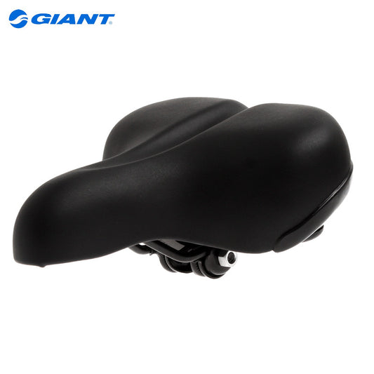 GIANT Comfortable Soft Seat MTB Folding City Bike Parts Bicycle Cycling Steel Rail Saddle for 25.4mm Seatpost, Comfort High Pad - Shopy Max