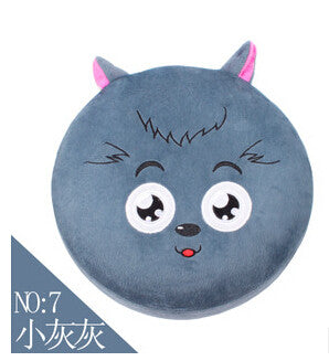 Free ship 1pcs inflatable Stool thickening Cotton Cover Cartoon Plush inflatable Pouf Chair Lovely Pneumatic Stools Portable