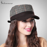 Brand Sedancasesa 2016 Fashion Women Baseball Cap Hip Hop Plaid Flat Hat WG015015 Snapback Hats