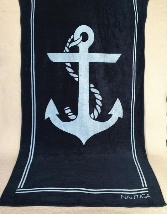 beach towels brand quality cotton Anchor pattern free-shipping - Shopy Max