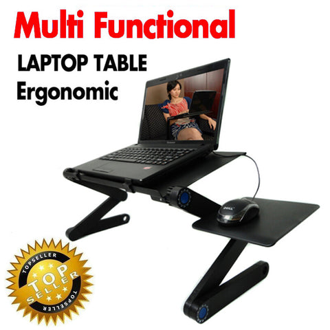 Multi Functional Ergonomic mobile laptop table stand for bed Portable sofa laptop table foldable notebook Desk with mouse pad