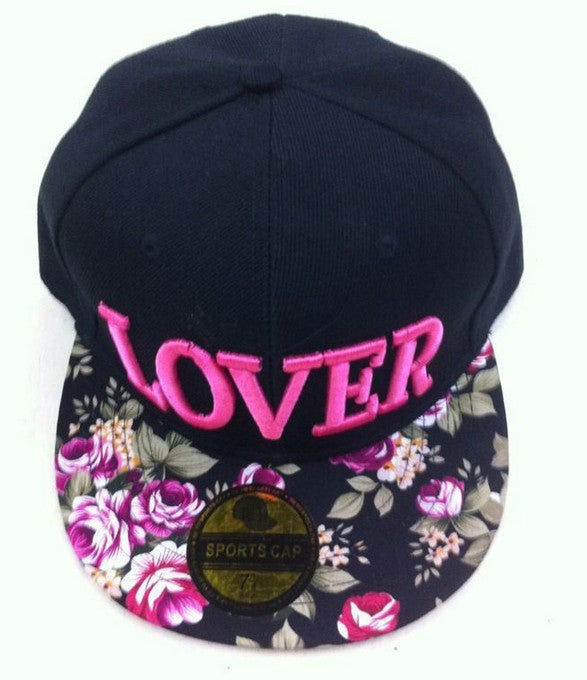 1 Pcs Korean Version New Baseball Cap Flowers LOVER Three-dimensional Embroidery Cloth Hip-hop Dance Women Men Hat 3 Color - Shopy Max