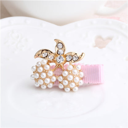 New Arrival Floral Rhinestone Kids Hair Accessories Bowknot  Hair Clip Children