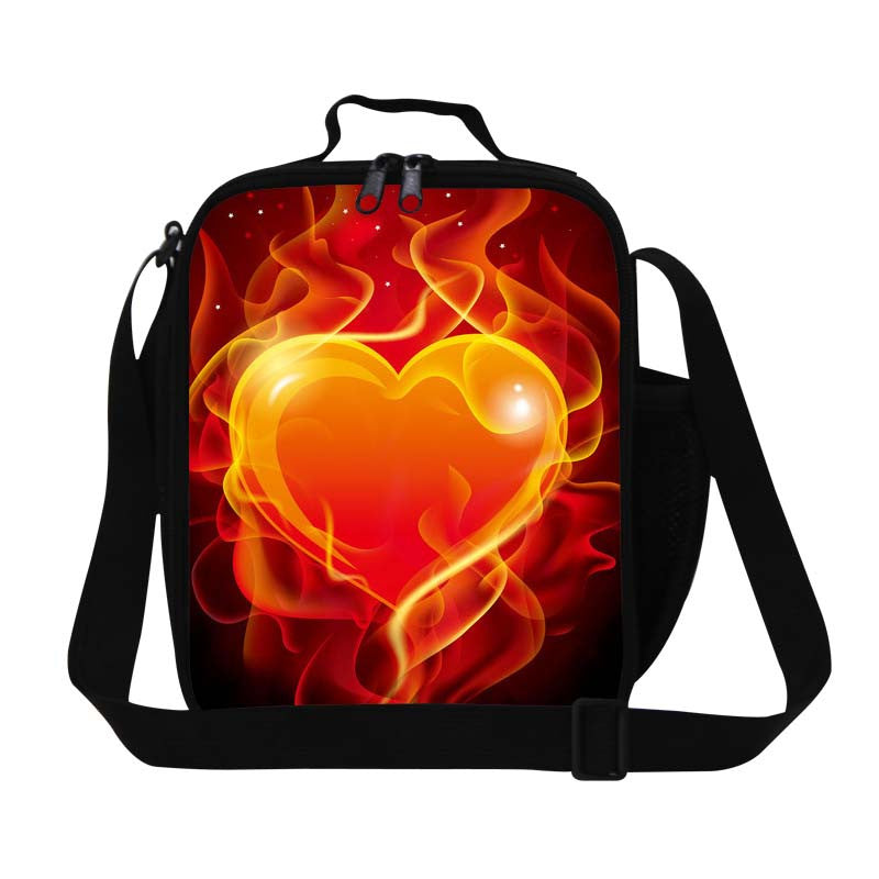 New Pink Heart Print Lancheira Kids Lunch Bags Insulated Lunch Box For School