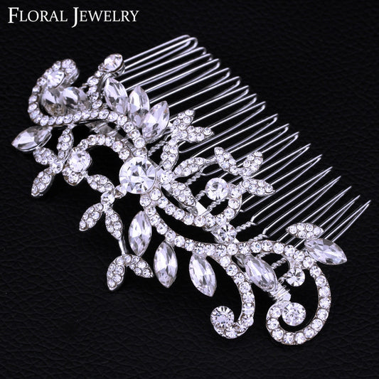 New Leaf Crystal Imitation Gemstone Bridal Hair Combs Hairpin Wedding Hair