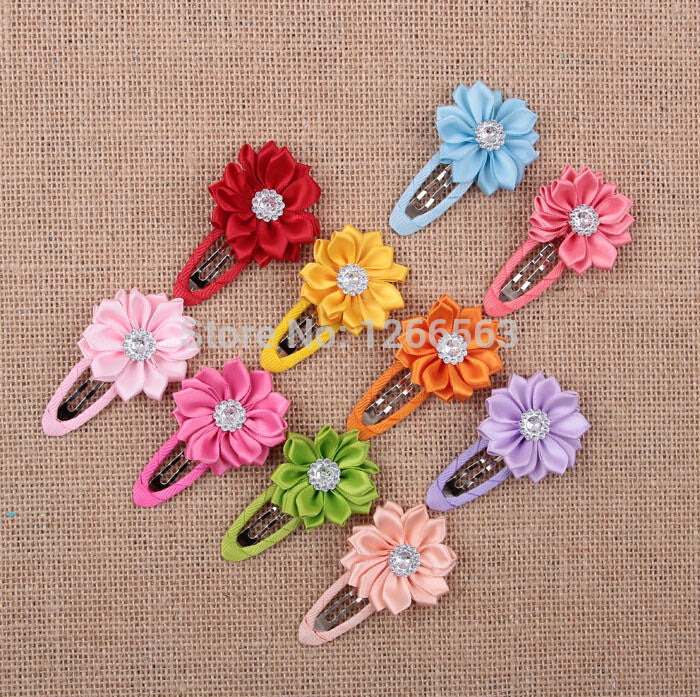 Newest Children Hair Accessories Flower Solid BB Clip Hair Clip Baby Hair Band Infant Bobby Pin Girl Hairpin headwear