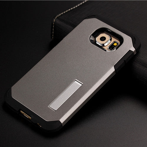 Luxury Tough Slim Armor Case For Samsung Galaxy S6 G9200 G920 G925F Mobile Phone Bag Cases Back Cover With Stand Function - Shopy Max
