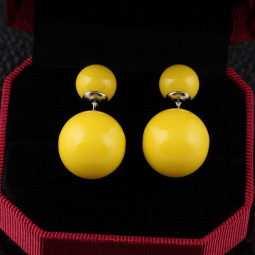 Cute Double Pearl Stud Earrings