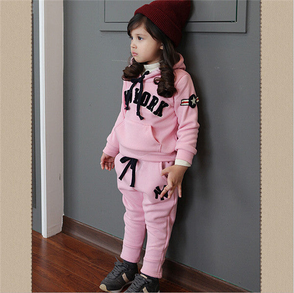 Girl Clothing Set,3-8 Age Girls Sport Clothes Suits Sets Children Hoodie - Shopy Max