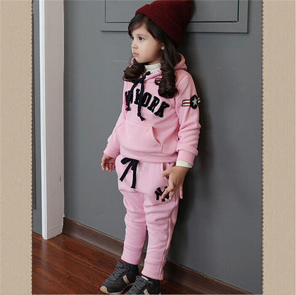 Girl Clothing Set,3-8 Age Girls Sport Clothes Suits Sets Children Hoodie - Shopy Max