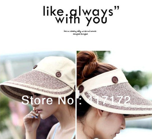 Summer lady Korean ultraviolet sunshade cap disassembling dual-purpose empty