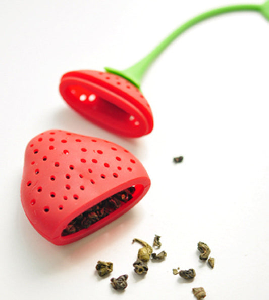 Silicone Strawberry Tea Infuser Loose Leaf Tea Strainer Herbal Spice Infuser Filter Tools - Shopy Max