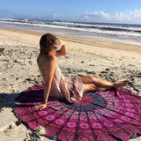 New Summer Large Shawl Chiffon 150cm Beach Towels Bohemian Style Printed Round