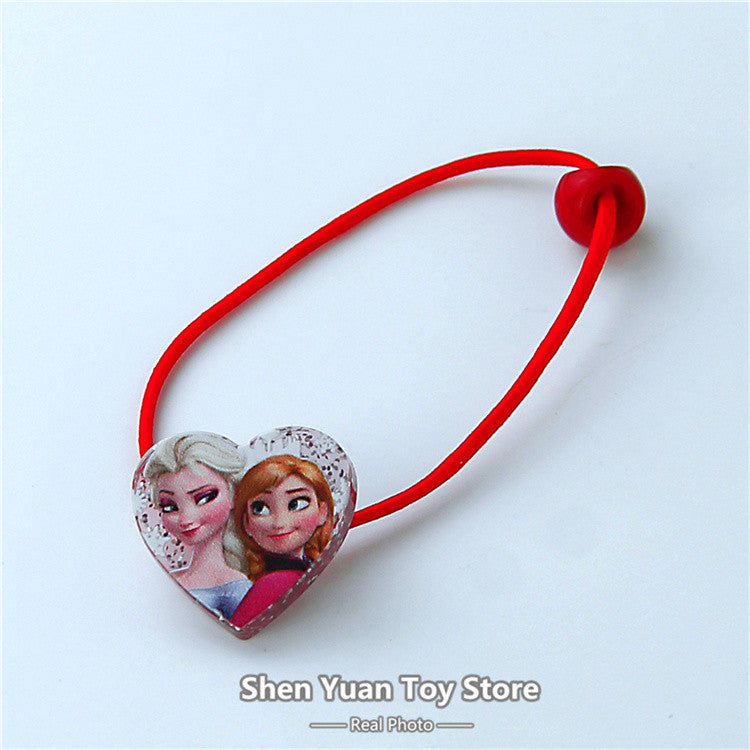 1 pair Elsa Anna Head Rope Hair Band Headwear Heart-shaped Female Girls Babys - Shopy Max