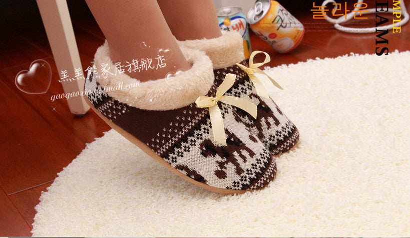 Russian Warm Cashmere Home Woman Slippers/Shoes Autumn Floor Home Shoes Christmas Gift Pantufa chinelo Free Size - Shopy Max