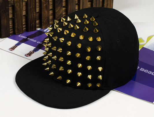 Fashion punk rivets hip hop flat along baseball caps peaked hats Snapback caps for man and woman free shipping - Shopy Max