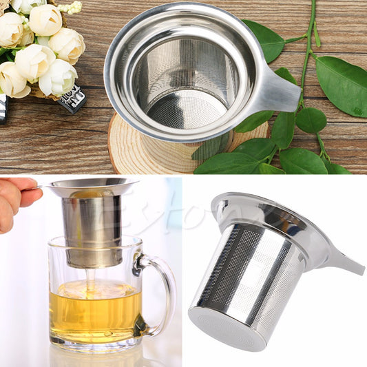 Stainless Steel Mesh Tea Infuser Reusable Strainer Loose Tea Leaf Spice Filter - Shopy Max