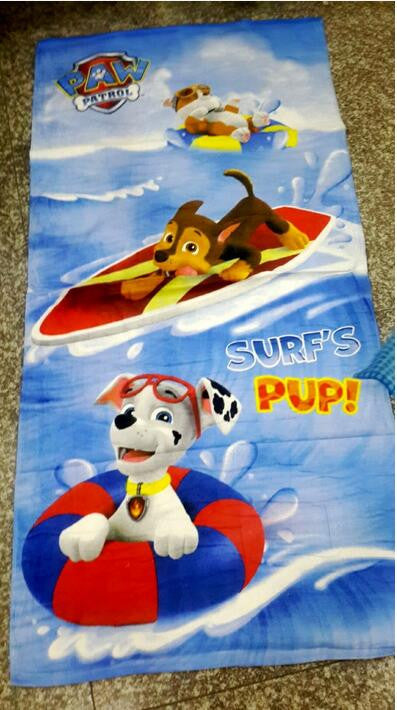 New  72 * 150 cm  microfiber towel exports of single children cartoon bath towel paw patrol cotton beach towels