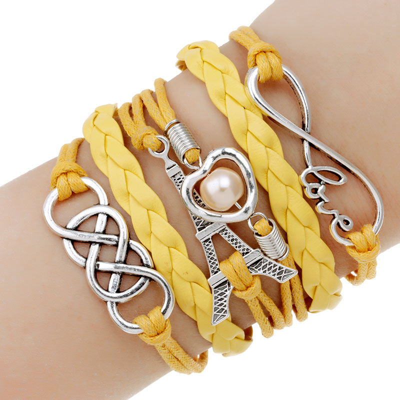 New paracord bracelet jewelry bracciali uomo multilayer Charm bracelet pulsera hombre leather anchor bracelet men bijoux homme
