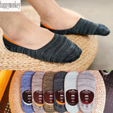 10 pieces= 5 pairs Spring summer new free man silicone antiskid invisible socks - Shopy Max