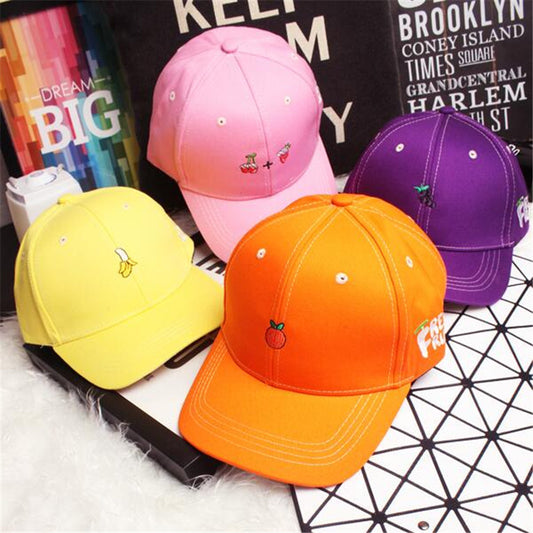 South Korea creative candy-colored fruits free fashion lovers baseball cap snapback free shipping woman - Shopy Max