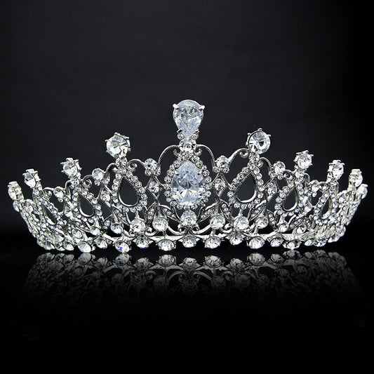 Oversize Crystal Bride Hair Accessory Wedding Tiaras And Crown For Sale Rhinestone Pageant Crowns Head - Shopy Max