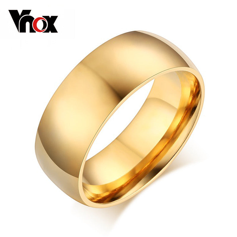 Handmade polish classic simple stainless steel ring size 5-13 wholesale cheap R-015 - Shopy Max