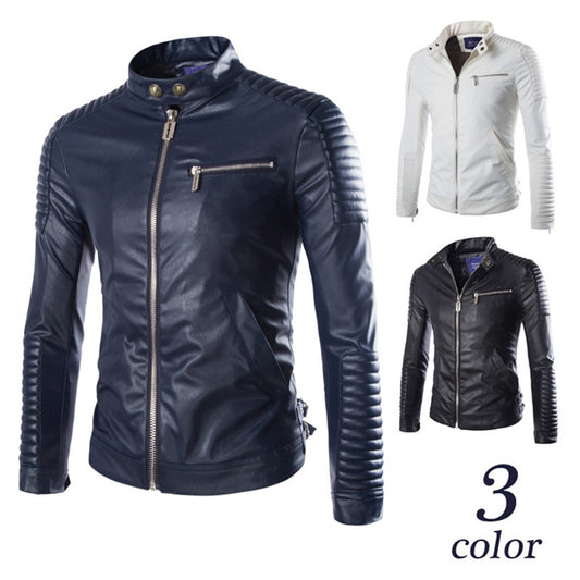 Stylish Men's Leather Road Jacket