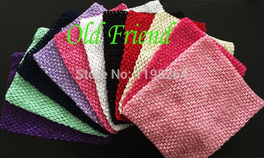 10'' Crochet  Tutu Tube Tops Chest  Wrap , Kid's Wide Crochet Elastic Headbands, 2pcs/lot 11 color free shipping - Shopy Max