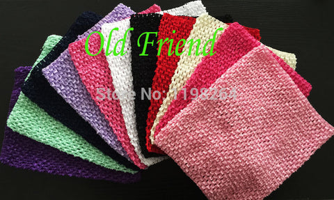 10'' Crochet  Tutu Tube Tops Chest  Wrap , Kid's Wide Crochet Elastic Headbands, 2pcs/lot 11 color free shipping