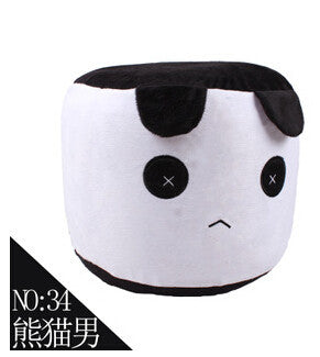 Free ship 1pcs inflatable Stool thickening Cotton Cover Cartoon Plush inflatable Pouf Chair Lovely Pneumatic Stools Portable