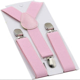 40 Colors Quality Boys and Girls Clip-on Elastic Braces Kids Baby Suspenders