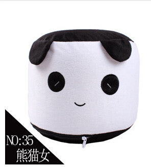 Free ship 1pcs inflatable Stool thickening Cotton Cover Cartoon Plush inflatable Pouf Chair Lovely Pneumatic Stools Portable