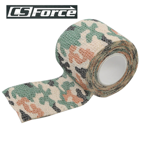 5pcs/lot 4.5M 1 Roll Camo Stretch Bandage Camping Hunting Camouflage Tape Telescopic Camo Stretch Bandage for Gun Cloths Bicycle