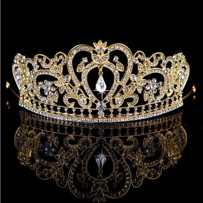 2016 New Arrival Luxuious AB Color Crystal Bridal Tiaras Fashion Princess Crown Silver Wedding Crowns Hair