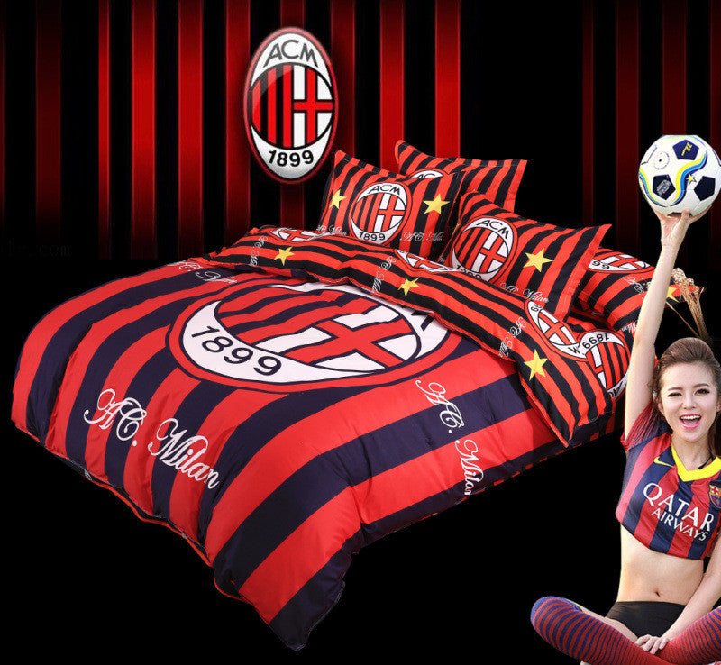 Home Textile Famous European Soccer Team Bedding Set 3/4pcs Bed Linen Include Duvet Cover Bed Sheet