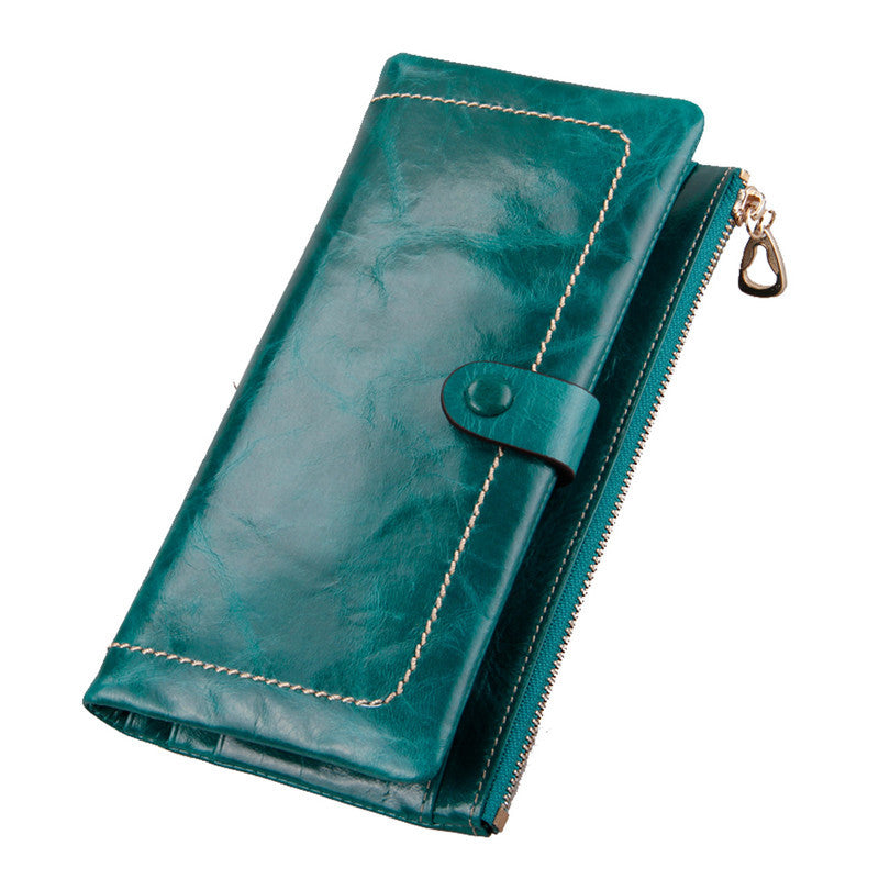 Classical Retro luxury Genuine Leather Women's Wallets High Quality Brand Design