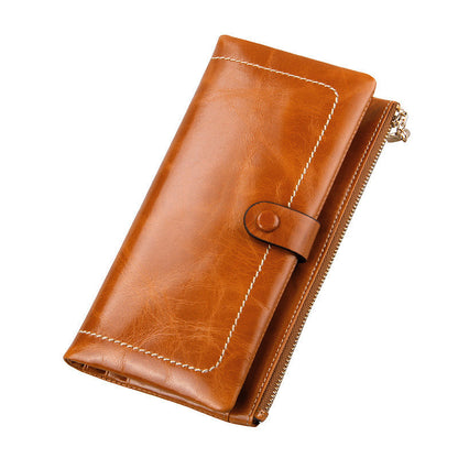 Classical Retro luxury Genuine Leather Women's Wallets High Quality Brand Design