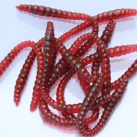 100pcs 6cm/0.5g smelly Earthworm Soft lure Red worms soft bait carp fishing lure artificial bait Soft fishing lure
