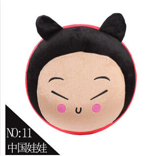 Free ship 1pcs inflatable Stool thickening Cotton Cover Cartoon Plush inflatable Pouf Chair Lovely Pneumatic Stools Portable