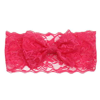 Hot Sale Handmade Lace Bow Headband For Baby Girls Fashion Lace Hairband