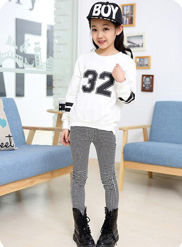 Retail Teenage Girls' Clothing Set Autumn New 2016 Kids Girls Clothes Sports Suit Long Sleeve Top - Shopy Max