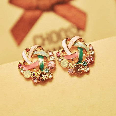 Fashion Elegant Rhinestone Stud Earrings