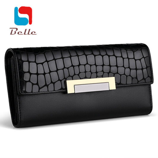 Genuine leather wallet women luxury brand famous brand womens wallets and purses - Shopy Max
