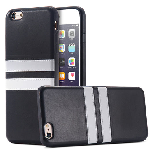 Retro Soft White Stripe Case for iPhone 5 /5s PU Leather + TPU Back Cover for Apple iPhone 5 5s Flexible Protective Phone Bags - Shopy Max