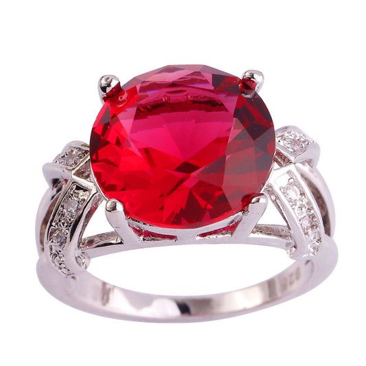 Wholesale 94R21 Round Cut Pink Tourmaline &White Sapphire
