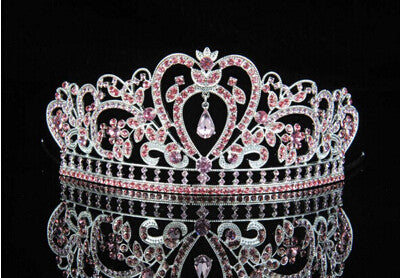 2016 New Arrival Luxuious AB Color Crystal Bridal Tiaras Fashion Princess Crown Silver Wedding Crowns Hair