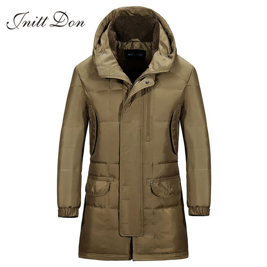 Long Warm Winter Coat w/ detachable hoodie